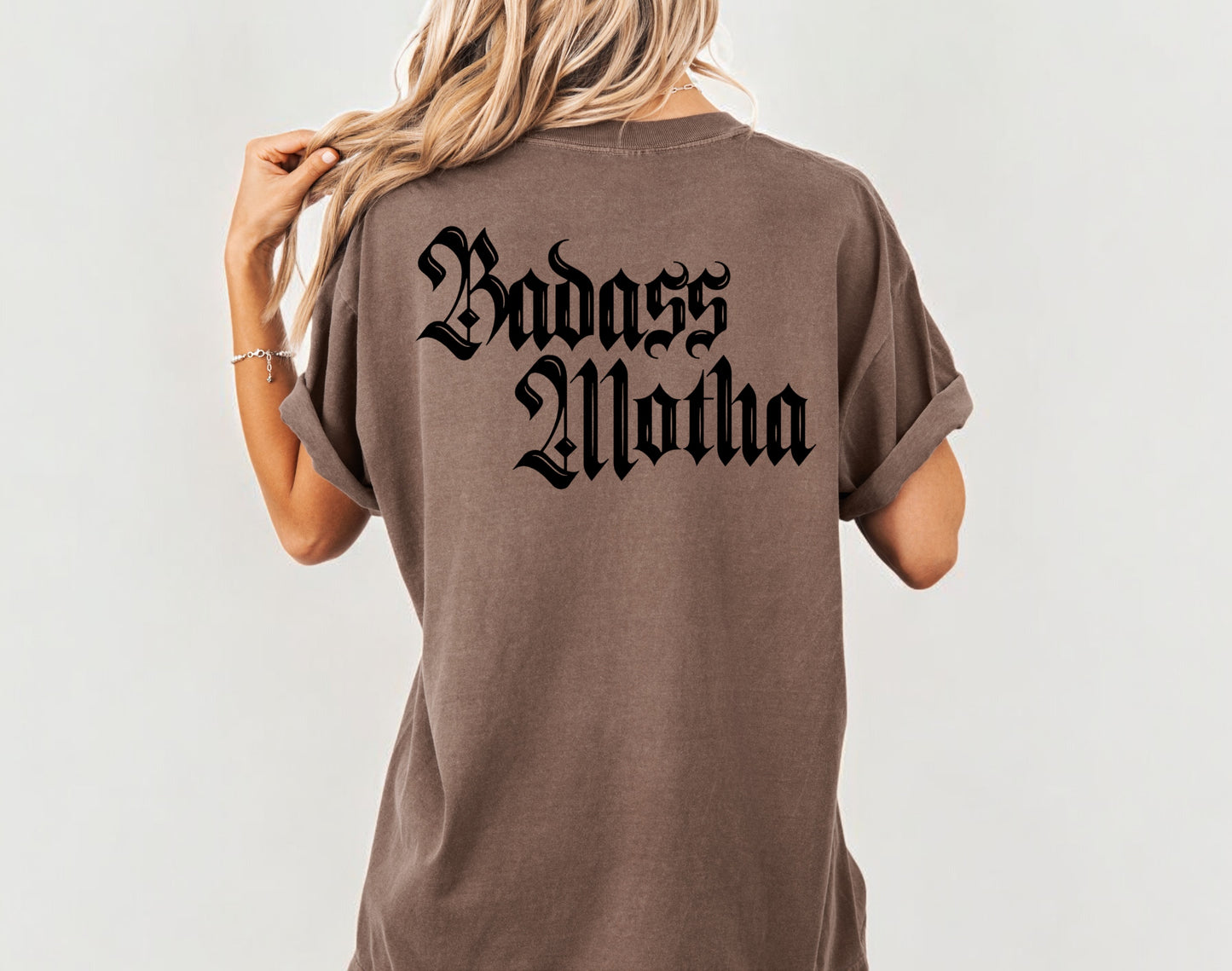 BADASS MOTHA (OLD ENGLISH) - UNISEX EXPRESSO TEE
