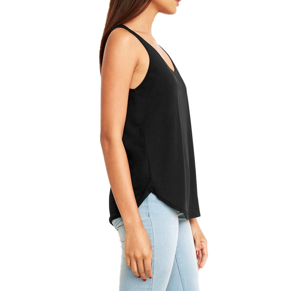 BADASS MOTHA - WOMEN'S BLACK EMBROIDERED TANK