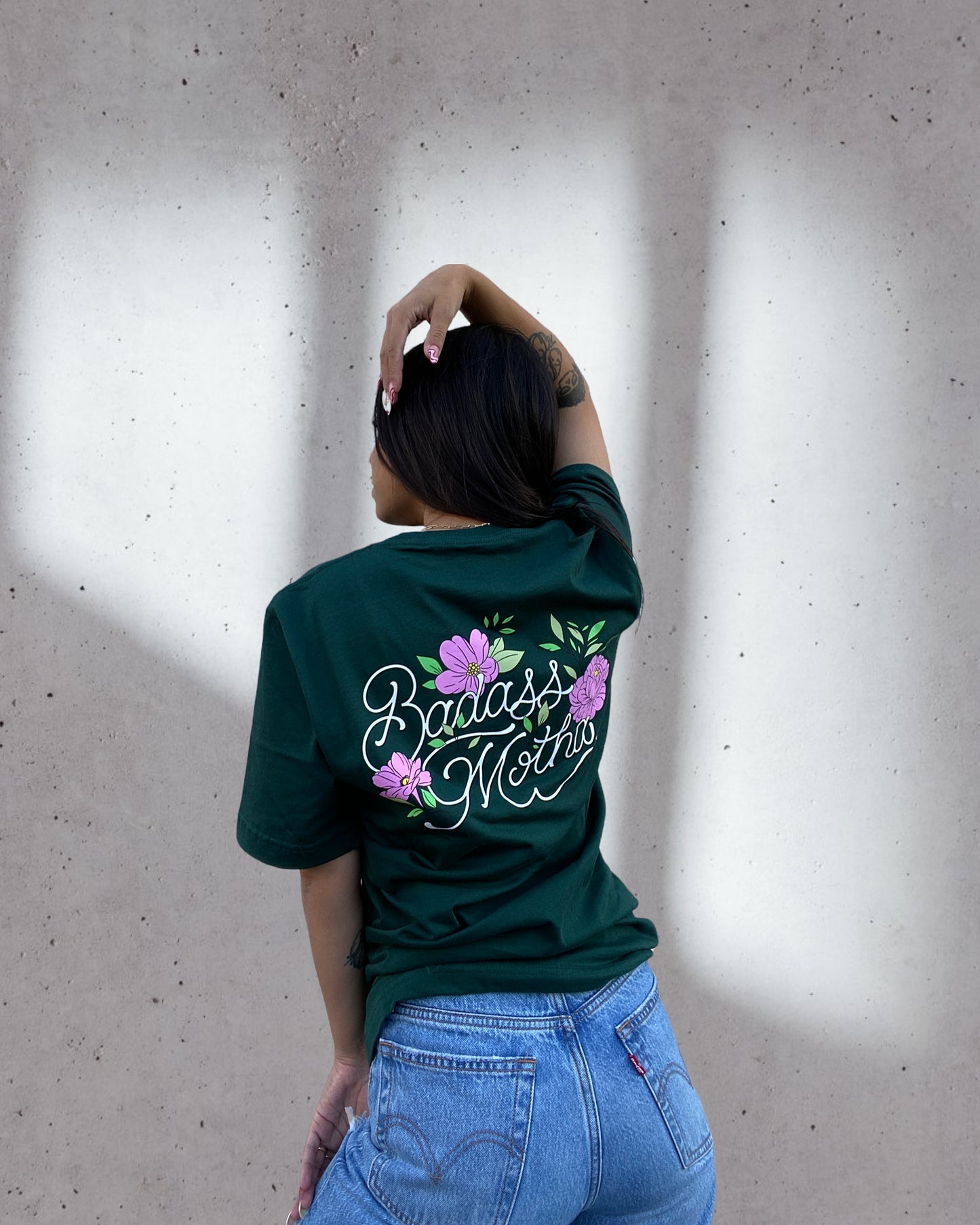 BADASS MOTHA (FLORAL) - UNISEX TEE