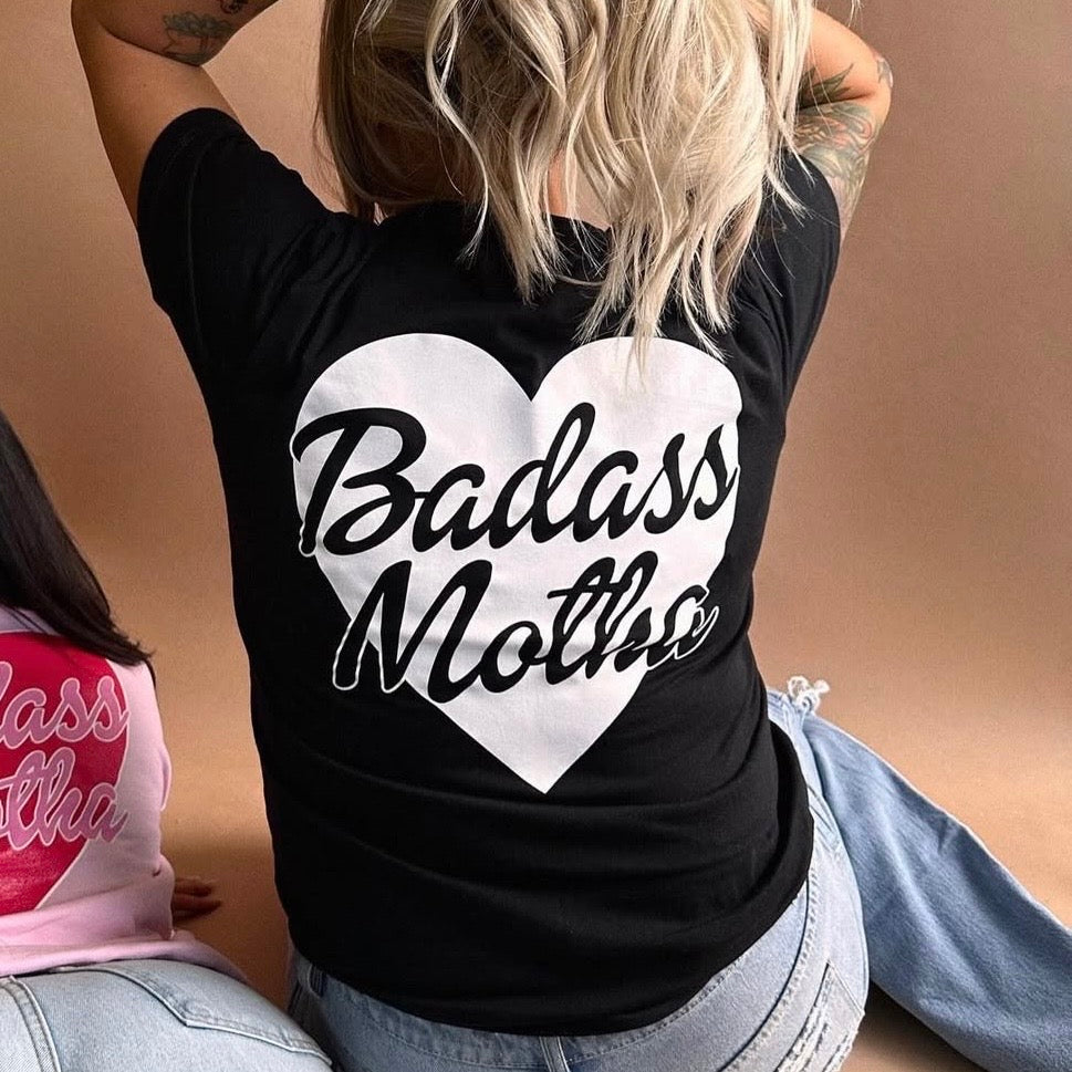BADASS MOTHA VDAY - UNISEX BLACK TEE