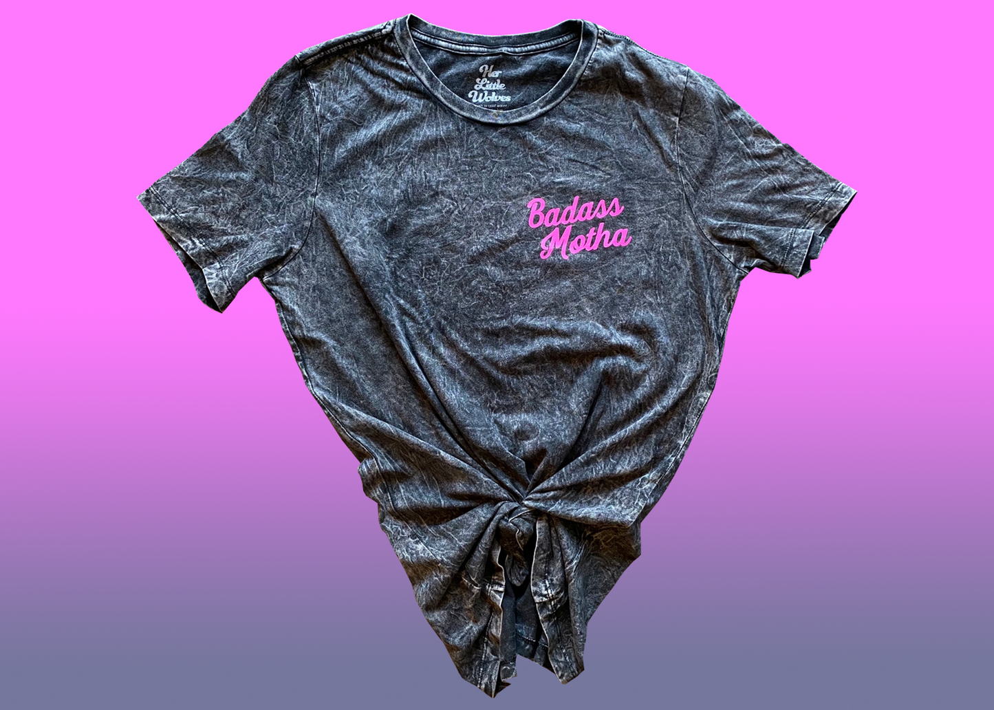 BADASS MOTHA - UNISEX MINERAL WASH TEE