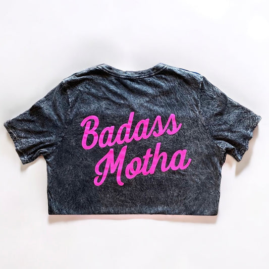 BADASS MOTHA - UNISEX MINERAL WASH TEE