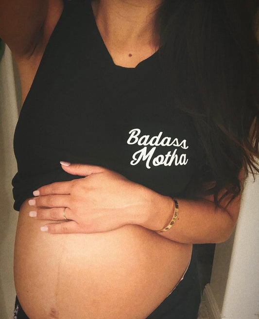 BADASS MOTHA - WOMEN'S BLACK MUSCLE TANK