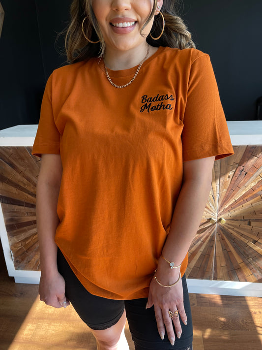 BADASS MOTHA - UNISEX AUTUMN EMBROIDERED TEE